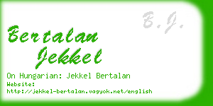 bertalan jekkel business card